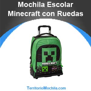 mejor mochila escolar con ruedas de Minecraft